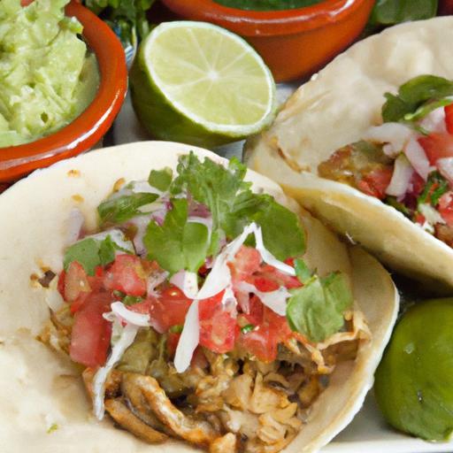 Flavor Fiesta: Chicken Tacos with Zesty Guacamole & Salsa