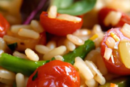 Zesty Lemony Orzo with Sweet Roasted Cherry Tomatoes