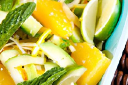 Zesty Tropical Fruit Salad with Lime & Fresh Mint Twist