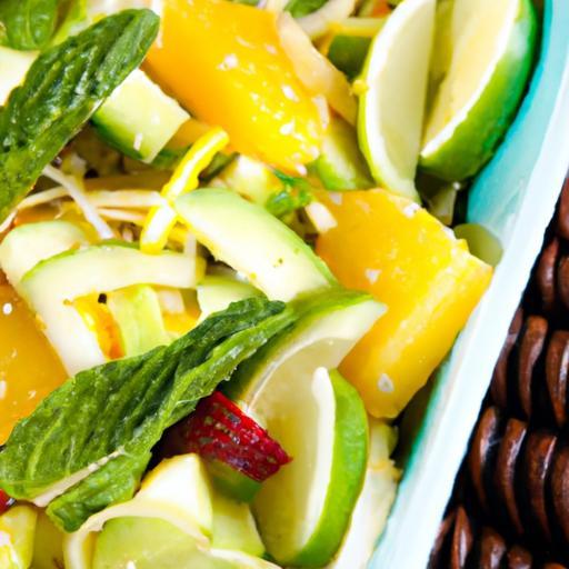 Zesty Tropical Fruit Salad with Lime & Fresh Mint Twist