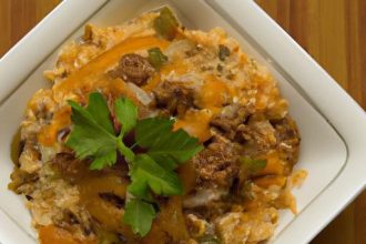 Cheesy One-Pot Ground Beef and Rice: Easy Comfort Feast
