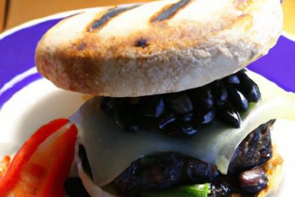 Hearty Black Bean Burgers on English Muffins: A Tasty Twist
