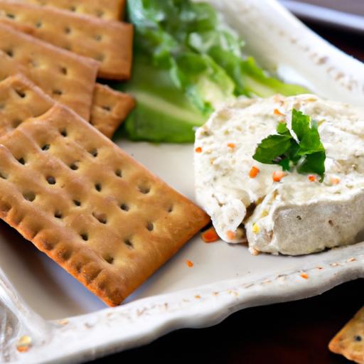 wholesome Herbed Goat Cheese Spread Paired with Crackers