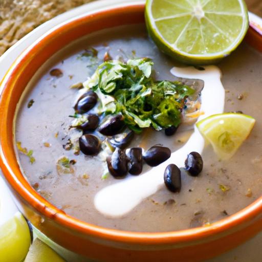 Zesty Black Bean Soup with Cilantro⁣ and Lime Flair