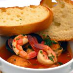 Savor the Flavors: Seafood Cioppino with Crusty Bread Delight