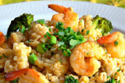 Flavorful Cauliflower Fried Rice with Savory Shrimp Twist