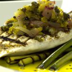Savory Grilled Swordfish with Zesty Olive & Caper Relish