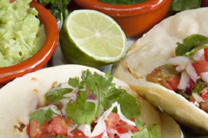 Flavor Fiesta: Chicken Tacos with Zesty Guacamole & Salsa