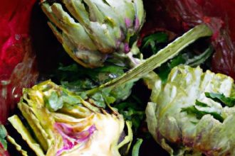 Savor Steamed Artichoke Paired with Zesty Lemon-Tahini Dip