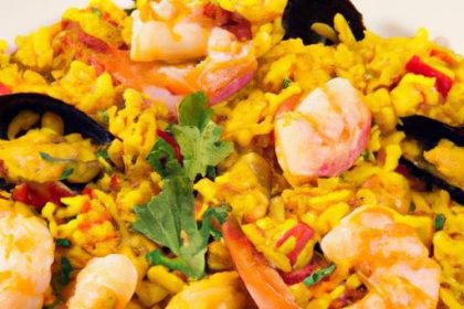 Savor the Flavors: Seafood Paella with Golden Saffron Rice
