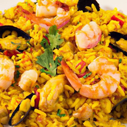 Savor the Flavors: Seafood Paella with Golden Saffron Rice