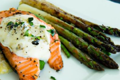 Savor Herb-Crusted Salmon Paired with Crisp Asparagus Delight
