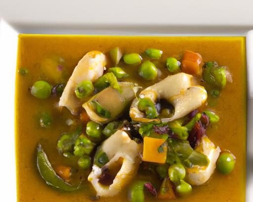 Cuttlefish and Pea Stew: A Savory Dance of Sea & Earth