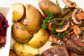 Savor Garlic Butter Steak Bites with Crispy Potatoes Delight