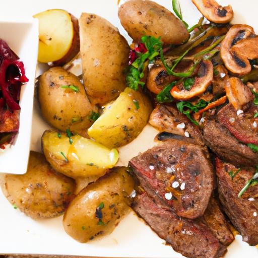 Savor Garlic Butter Steak Bites with Crispy Potatoes Delight
