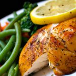 Zesty Lemon Herb Grilled Chicken with Fresh Steamed Veggies