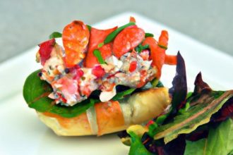 Fresh Lobster Salad Rolls Served on Soft Brioche Buns