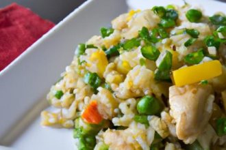 Flavorful Chicken Fried Rice with Vibrant Garden Veggies
