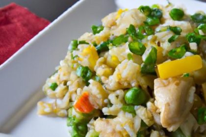 Flavorful Chicken Fried Rice with Vibrant Garden Veggies