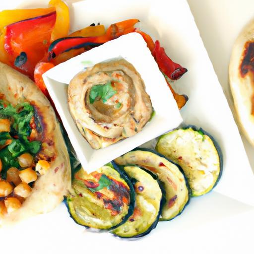 Savor the Flavor: Hummus and Grilled Veggie Pita Delights