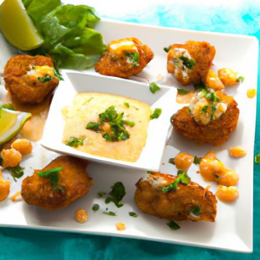 Crispy Clam Fritters Paired with Zesty Tartar Dip Delight