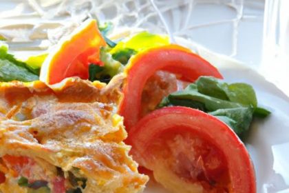 Sunrise Delight: Tomato & Spinach Breakfast Quiche Recipe