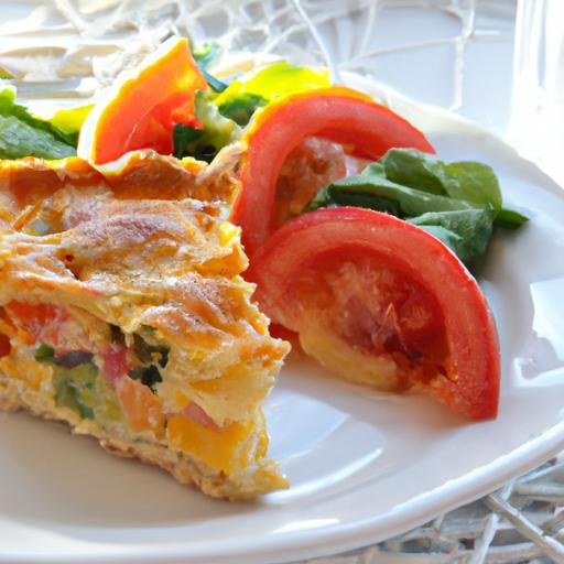 Sunrise Delight: Tomato & Spinach Breakfast Quiche Recipe