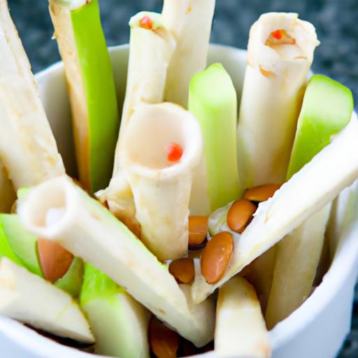 Crunchy Combos: ​Celery Sticks Paired with Almond Butter Delight