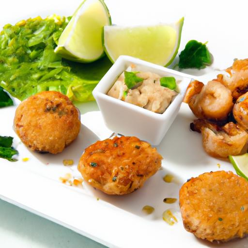 Crispy Clam Fritters Paired with Zesty Tartar Dip Delight