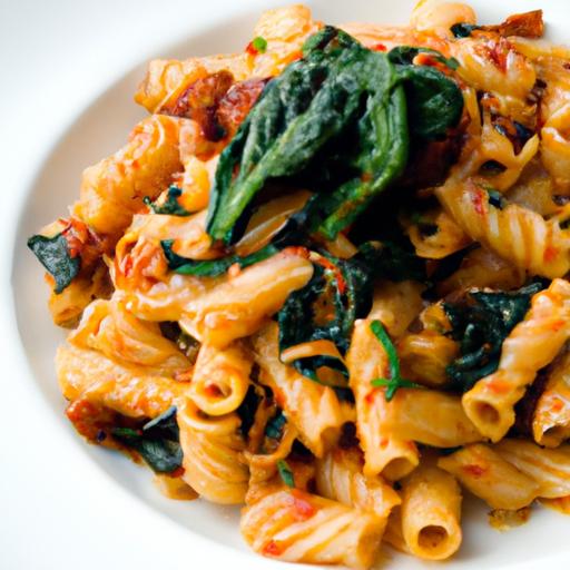 Sun-Dried ‌Tomato‍ Pasta with Spinach: A ​Flavorful Twist