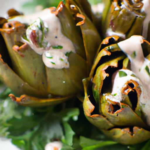 Savor Roasted Baby Artichokes with ‌Zesty Garlic Aioli Delight