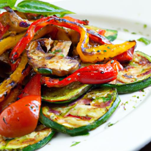 Savor Summer: Grilled Vegetables⁤ Drizzled with Basil Oil