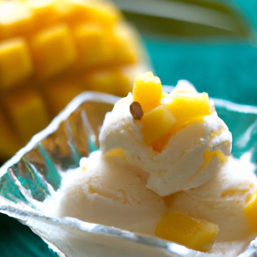 Tropical Delight: Creamy Mango Sorbet with Coconut Milk