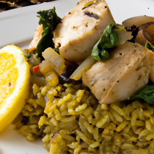 Zesty ⁢Lemon Basil Chicken⁢ Paired with​ Nutty ​Brown Rice Delight