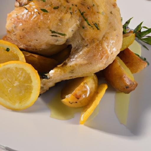 Zesty One-Pan Roasted Lemon Chicken & Crispy Potatoes Delight