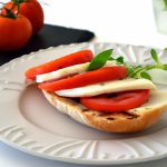 Sunrise Bliss: Tomato & Mozzarella Breakfast Sandwich Delight