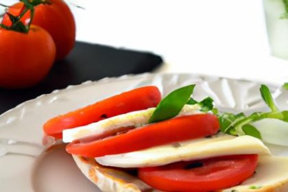 Sunrise Bliss: Tomato & Mozzarella Breakfast Sandwich Delight