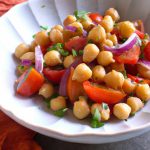 Bright and Healthy: Chickpea Tomato Salad with Olive Oil Delight