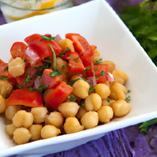 Bright and healthy: Chickpea Tomato Salad with Olive Oil‌ Delight