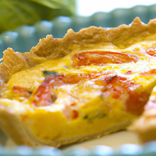Sunrise⁣ Delight: ‌Tomato ‌& Spinach Breakfast Quiche Recipe